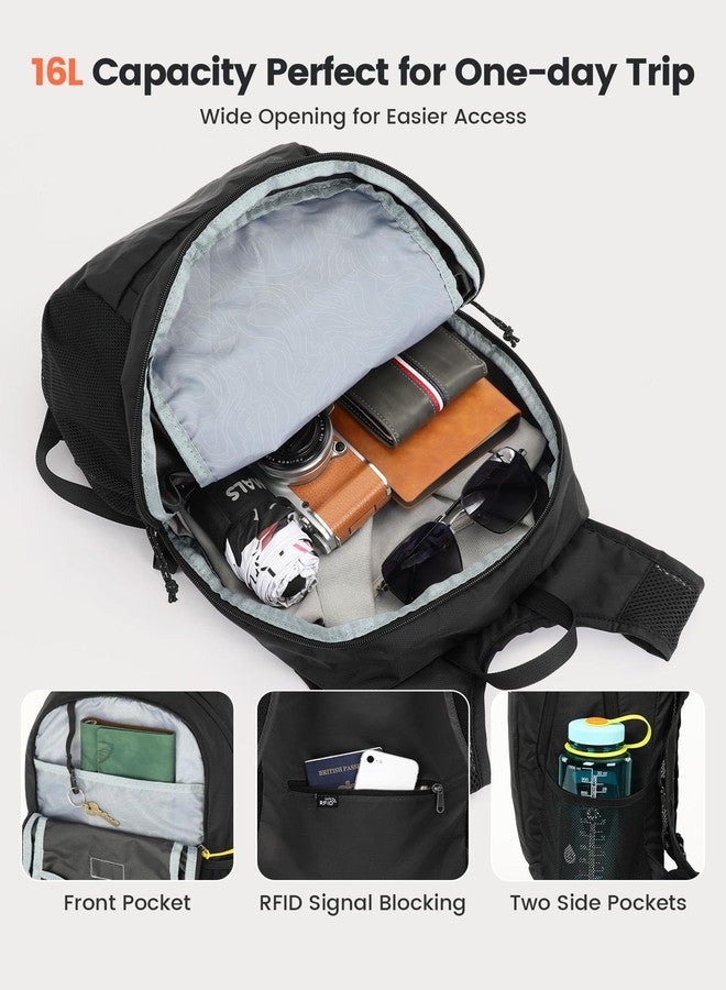 SKYSPER Hiking Backpack Ultralight Packable RFID Travel Daypack Small Nylon Stuff Pack 16L Outdoor Bag for Women Men - Image 3