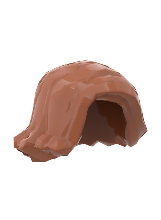 [50g Minimum Order] MOC Building Blocks Compatible With Lego 20877-person Accessories Micro-curly Short Hair On Both Sides-Color:20877 (about 50 Pieces)-Specifications:Brown  - Image 5