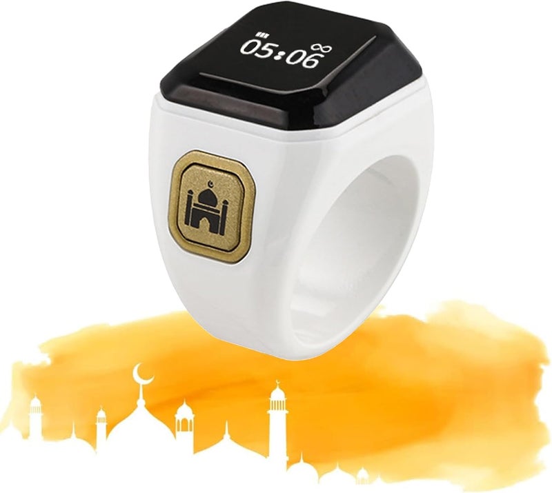 KEWAYO Smart Tasbih Zikr Ring 22mm, Muslim Prayer, OLED Display, Tasbih Counter, Wearable Technology, Waterproof, USB Rechargeable - Image 1