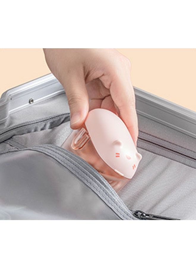 Data Cable Storage Box Power Plug Wire Storage Charger Cable Manager Mini Winder Cable Management Box Pink  - Image 3