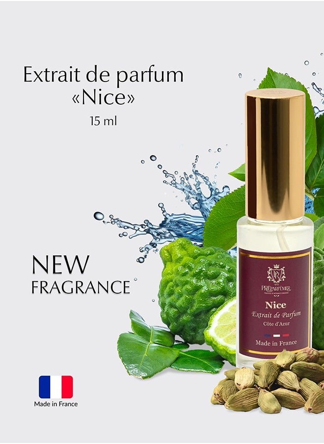 PREPARFUMER - From France Extrait de Parfum Nice for Women- Citrus and Aquatic Accords Fragrance - Long Lasting Luxury Perfume, 15 ml - Image 1