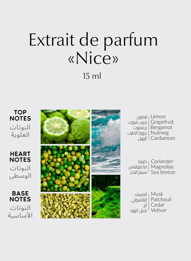 بريبارفيومر معطر من فرنسا اكستريت دي بارفان نيس للنساء - عطر بنفحات حمضية ومائية - عطر فاخر يدوم طويلاً، 15 مل