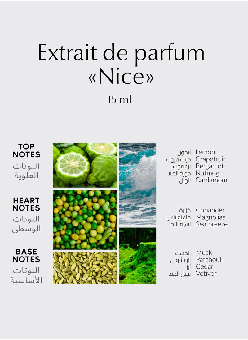 PREPARFUMER - From France Extrait de Parfum Nice for Women- Citrus and Aquatic Accords Fragrance - Long Lasting Luxury Perfume, 15 ml - Image 1