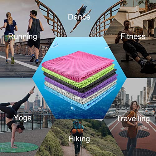 Vofler Cooling Towel,Vofler 6 Pack Cool Towels Microfiber Chilly Ice Cold Head Band Bandana Neck Wrap (40"x 12") for Athletes Men Women Youth Kids Dogs Yoga Outdoor Golf Running Hiking Sports Camping Travel - Image 5