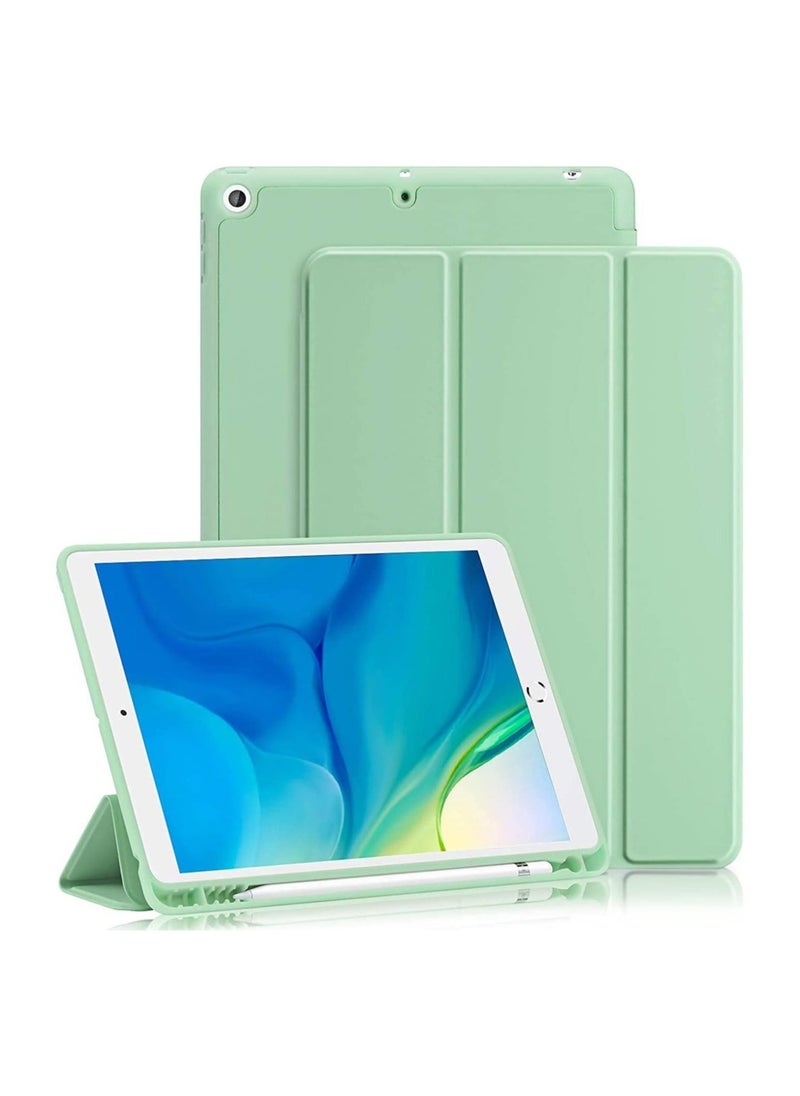 ELTRAZONE iPad 9th/8th/7th Generation case (2021/2020/2019) iPad 10.2-Inch Case with Pencil Holder [Sleep/Wake] Slim Soft TPU Back Smart Magnetic Stand Protective Cover Cases - Image 1