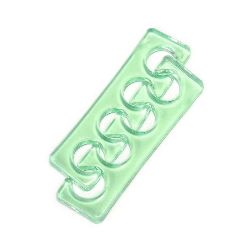 Rolabling Toe Separators Flexible Soft Silicone Finger Toe Spacers for Nail Polish Pedicure Tools (Green) - Image 1