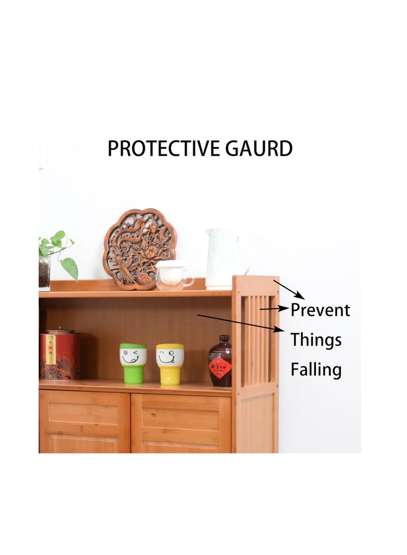 Generic Buffet Table Cabinet Sideboard Cabinet for Dining Room Floor Free Standing Home Storage Cabinet 3 Doors Wooden Kitchen Storage Cabinet with Storage Shelves for Bedroom Living Room Pantry Cupboard  - Image 3