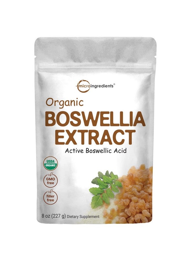 مايكرو إنجريدينس Organic Boswellia Serrata Extract Powder, 8 Ounce, Pure Boswellia Supplement with 65% Boswellic Acid, Supports Joints, Knees and Bones Health, Non-GMO, Pet Friendly, India Origin - Image 1