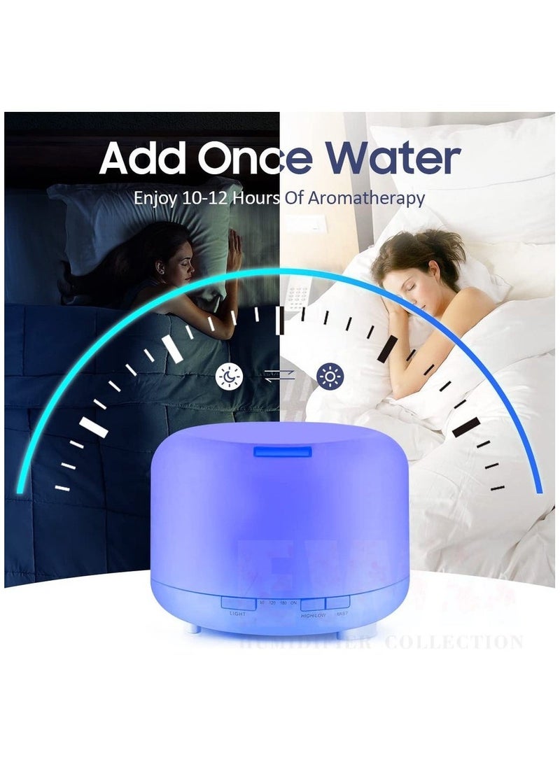 Arabest - Ultrasonic Air Humidifier, Essential Oil Diffuser with 7-Colour LED Lights, Aromatherapy Diffusers for Home and Office - Image 1