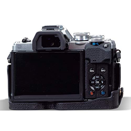 MegaGear MG1932 Ever Ready Genuine Leather Camera Case Compatible with Olympus OM-D E-M10 Mark IV - Black - Image 5