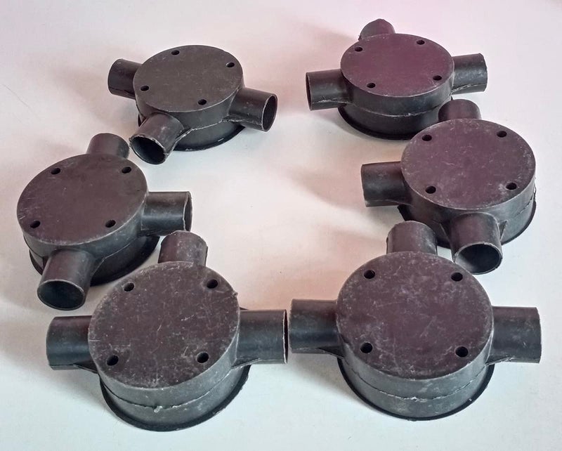 Electrical Junction Box 3 Way 34 Height 25 mm Black 6 Pcs  - Image 3