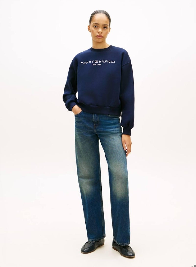 TOMMY HILFIGER Flex Fleece Relaxed Crew Neck Sweatshirt - Image 2