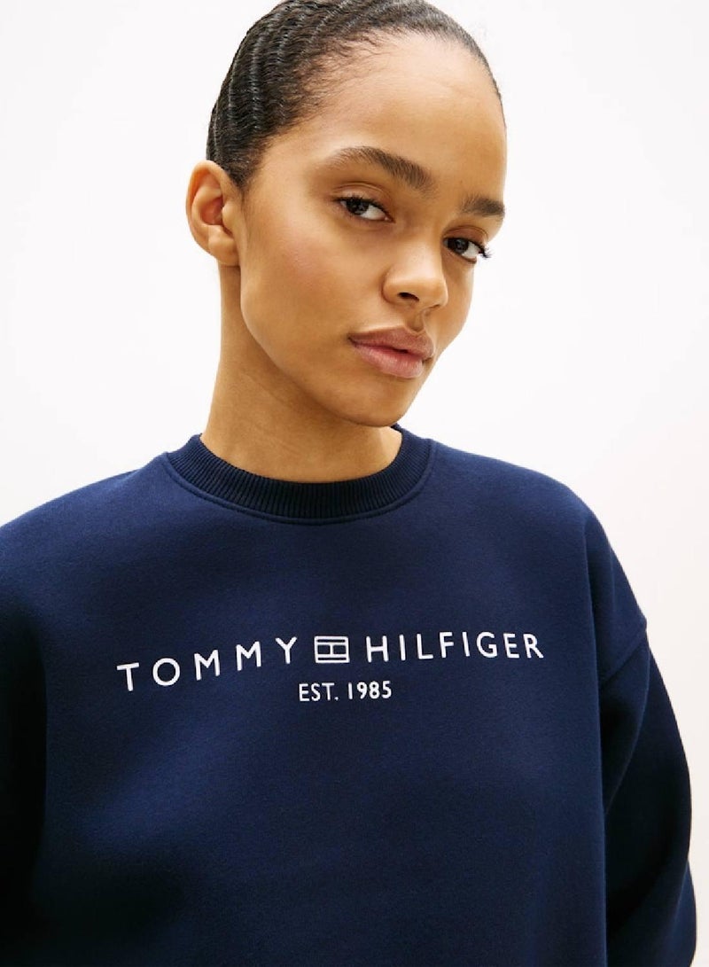 TOMMY HILFIGER Flex Fleece Relaxed Crew Neck Sweatshirt - Image 4