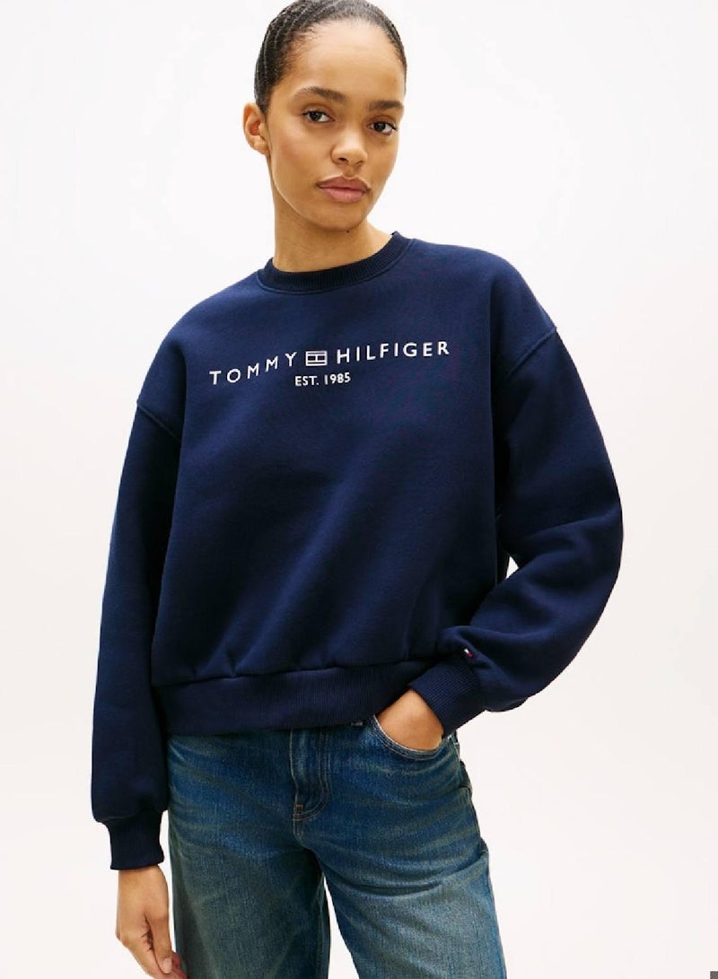 TOMMY HILFIGER Flex Fleece Relaxed Crew Neck Sweatshirt - Image 1