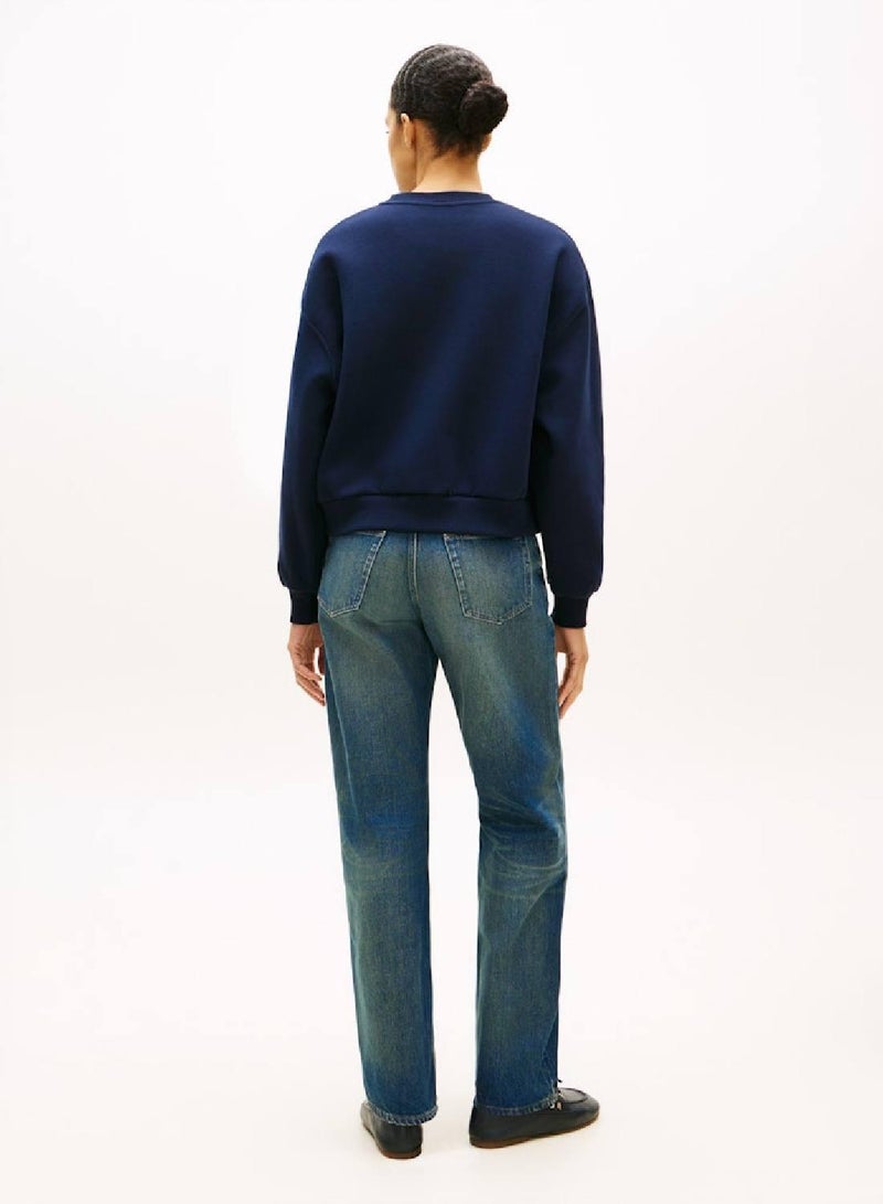 TOMMY HILFIGER Flex Fleece Relaxed Crew Neck Sweatshirt - Image 3