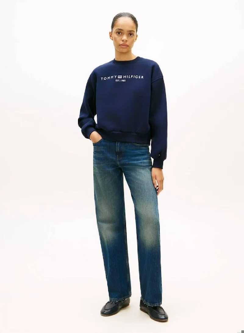 TOMMY HILFIGER Flex Fleece Relaxed Crew Neck Sweatshirt