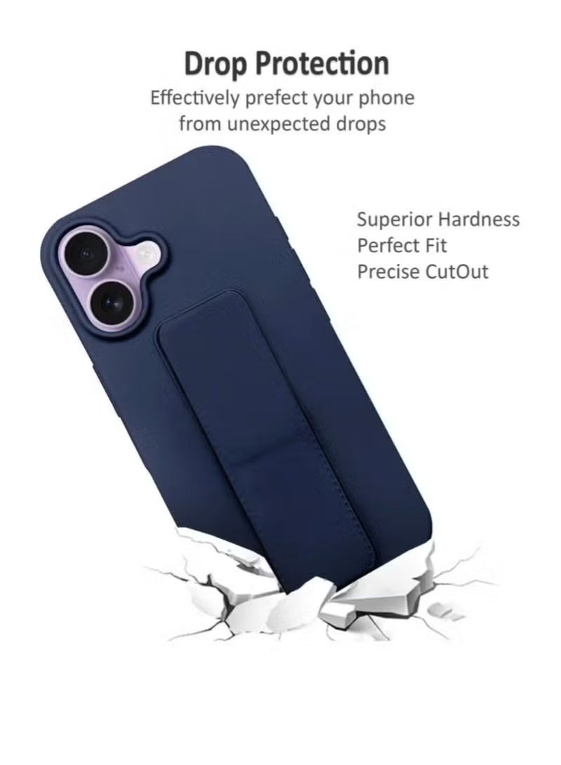 ACLIX Slim & Durable Apple iPhone 17 Case Cover with Built-In Magnetic Hand Grip – 3-in-1 Protective Phone Case in Blue Featuring Shock-Absorbent Material for Enhanced Safety, Comfortable Holding Grip & Stand Function – Perfect Fit for iPhone 17 - Image 2