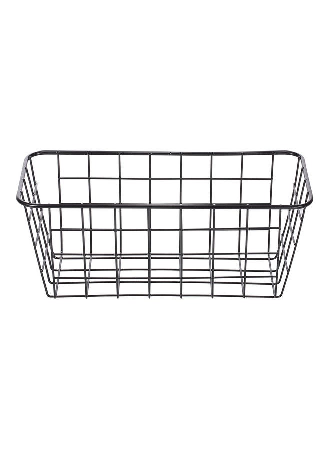 إسكدنيا سلة تخزين من الحديد تثبت على الحائط أسود 28.5*10.5*12سم - Image 2
