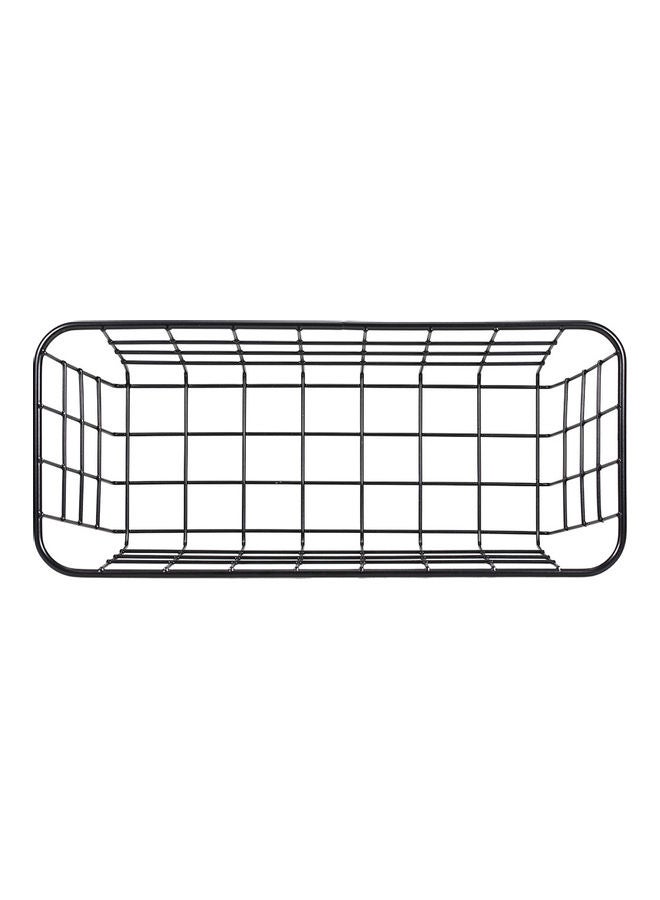 إسكدنيا سلة تخزين من الحديد تثبت على الحائط أسود 28.5*10.5*12سم - Image 3