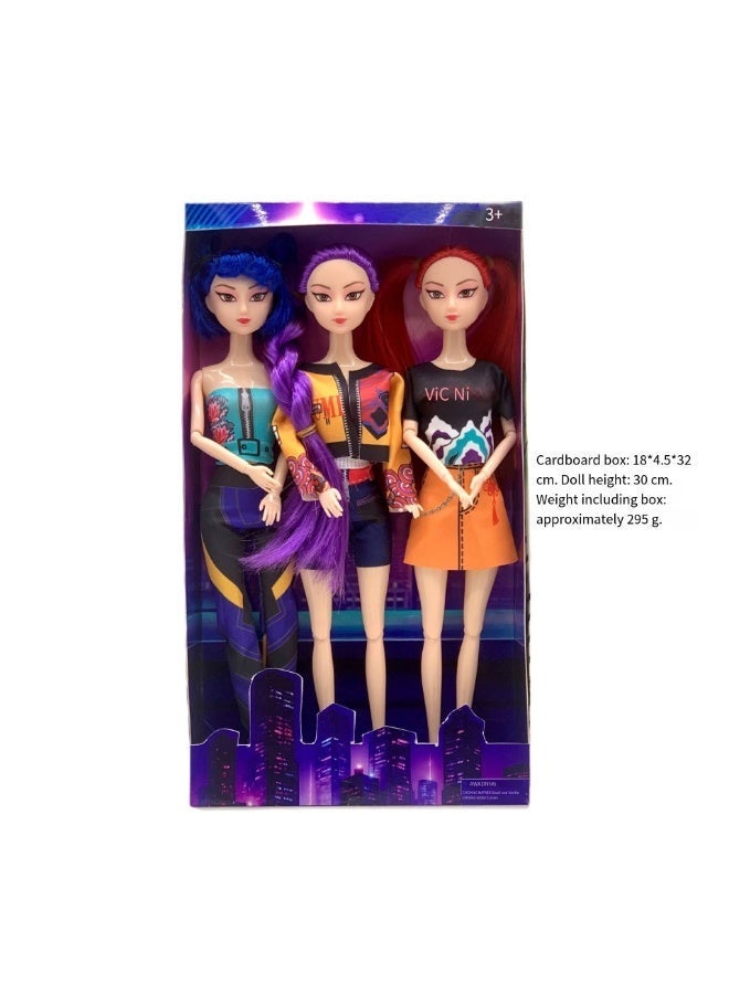 K-POP Demon Hunter Girl Group Three Doll Lomi Mira and Zoe PVC Figures Toy Suitable for Theme Parties Daily Collecting and Various Scenarios - Image 1