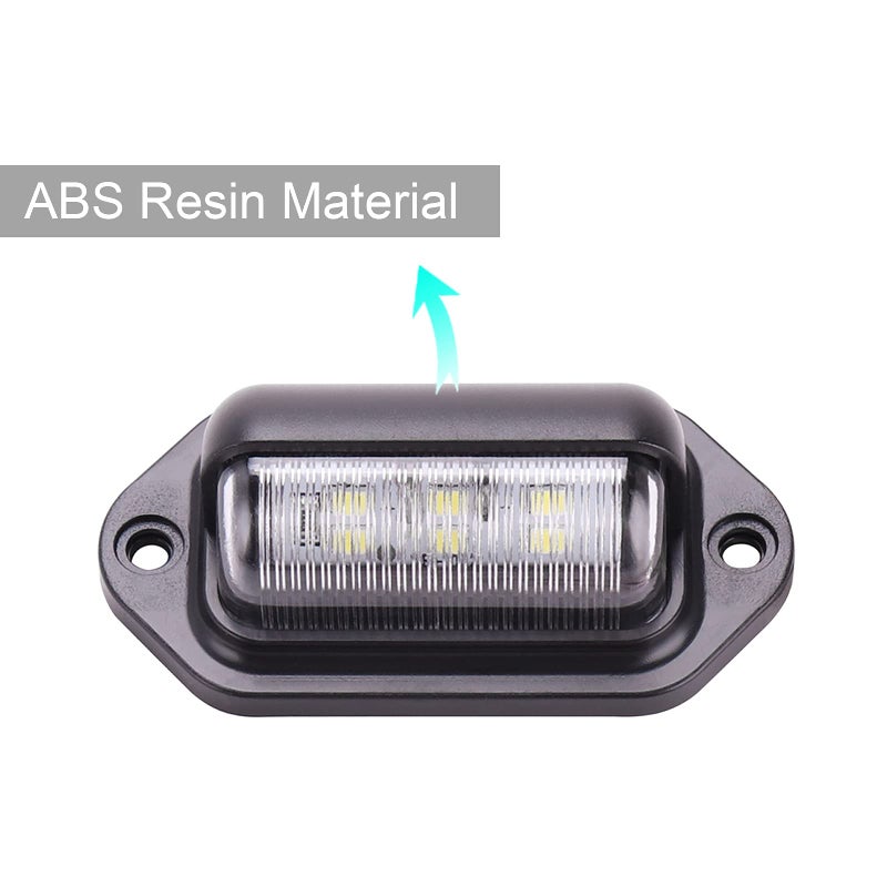 Kinstecks مصباح لوحة الترخيص كينستيك 4 قطع 6-SMD لمبة لوحة الترخيص ضوء خلفي 12V-24V للشاحنة SUV مقطورة فان RV قوارب - أبيض - Image 4