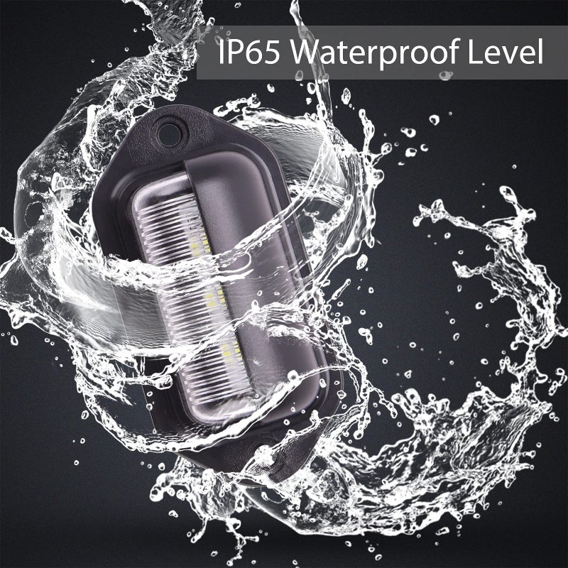 Kinstecks مصباح لوحة الترخيص كينستيك 4 قطع 6-SMD لمبة لوحة الترخيص ضوء خلفي 12V-24V للشاحنة SUV مقطورة فان RV قوارب - أبيض - Image 3