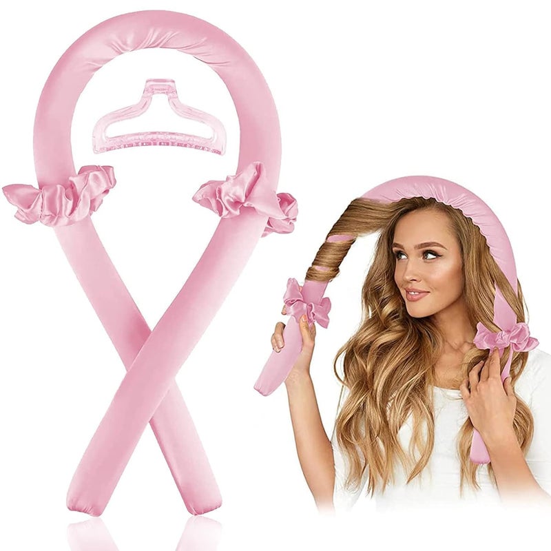 Apidian Heatless Hair Curler for Women – Satin Curling Rod Headband + Accessories, No‑Heat Foam Rollers, Sleep‑In Silk Ribbon Set for Long Hair, Frizz Control Waves - Image 1