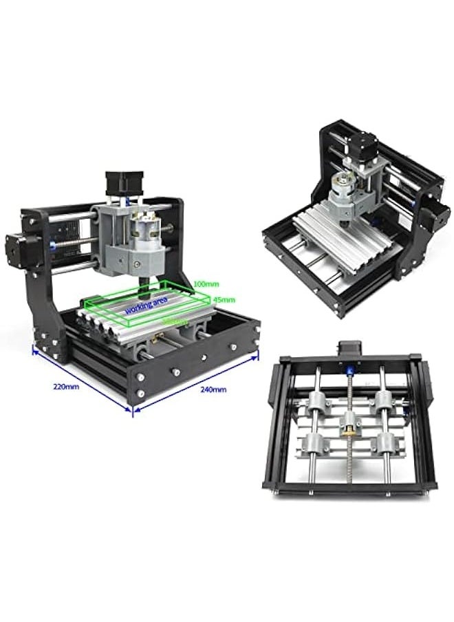 توبليو - CNC 1610 PRO 3 محاور تحكم GRBL مجموعة آلة ماكينة CNC مصغرة مع وحدة تحكم خارجية و 14 قطعة من الأقلام ER11 آلة نحت وطحن CNC لقص الخشب والبلاستيك والأكريليك وPVC وPCB - Image 1