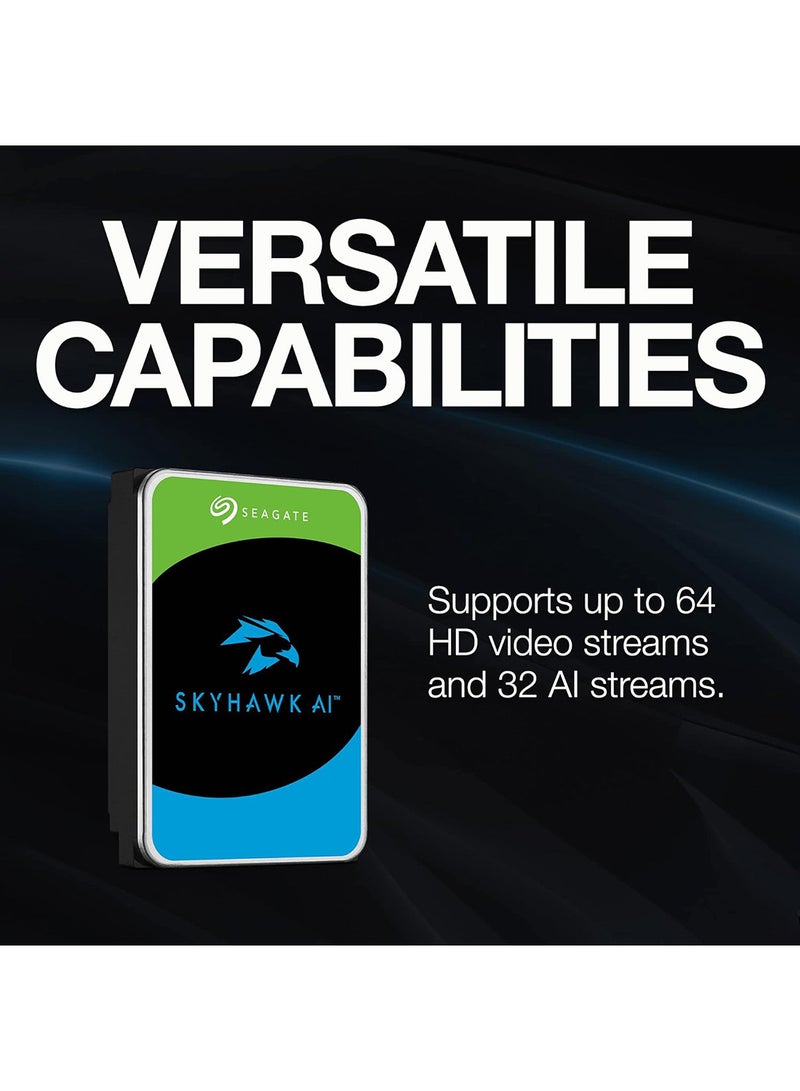 Seagate Skyhawk AI 8TB Video Internal Hard Drive HDD – 3.5 Inch SATA 6 Gb/s 256 MB Cache for DVR NVR Security Camera System with 3-Years Data Recovery Services 8 TB - Image 2