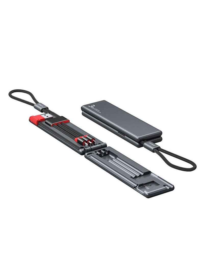 General Multi Charging Cable Magic Box,3 in 1 Portable Braided Charge Cable Fast Charging Cord Compatible with Micro USB/Type-C/i-Products Devices  - Image 1