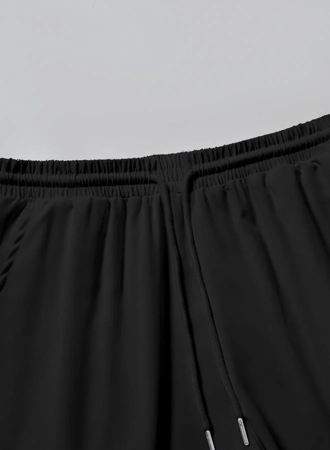 Take Two Black Men Black Lace Detail Short Sleeveshirt and Shorts Co-Ords for Men | Best Price UAE