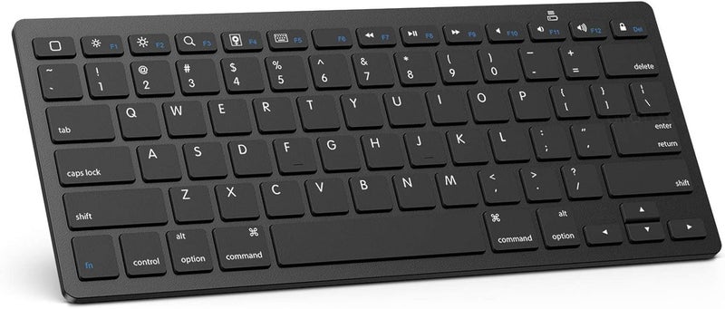 Omoton Ultra-Slim Bluetooth Keyboard Compatible with iPad 10.2 Inch/ 9.7 Inch, iPad Air 10.5, iPad Pro 11/12.9, iPad Mini 5/4, iPhone and Other Bluetooth Enabled Devices, Black - Image 1
