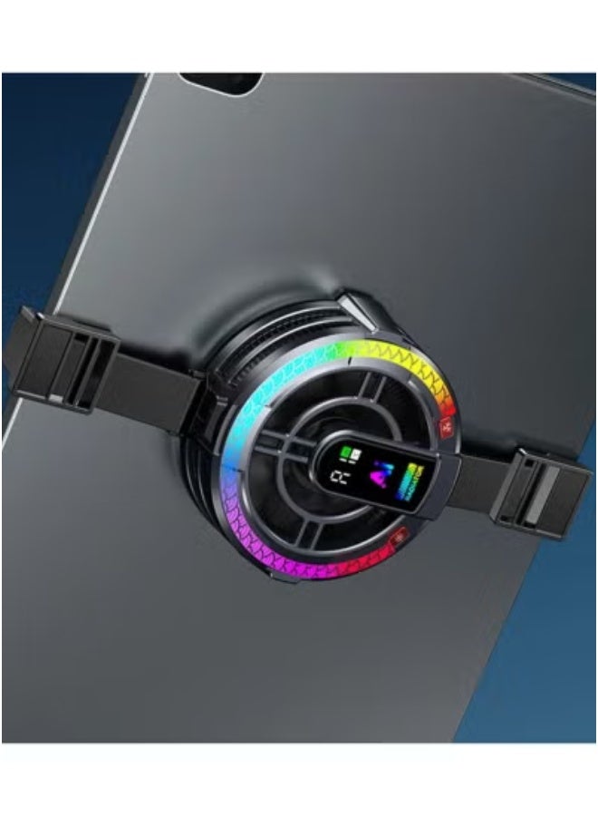 JAJEEK Kirin Dragon Magnetic Tablet Cooler – RGB Gaming Radiator Fan with Smart Temperature Monitor & High-Speed Cooling – USB-Powered, Ultra-Quiet Cooling Pad for Tablets & Phones – Lightweight Magnetic Heat Dissipation System with LED Lights for Mobile Gamers & Streamers  - Image 4