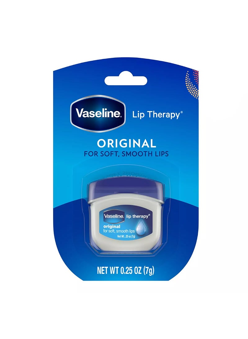 Vaseline Lip Therapy Petroleum Jelly Original, Moisturize & Soothes Dry Lips, 7g