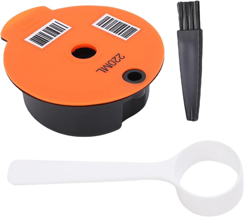 Aramox Refillable Coffee Capsule Cup, Compatible Coffee Machine, Kit for Brewing at Home, Crafted from Food Grade Material, Easy to Wash, Includes Spoon, Brush (220ML) - Image 1