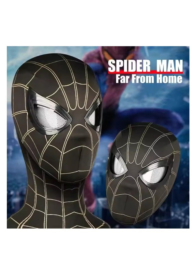 فايزر قناع سبايدرمان بعيون متحركة - قناع كوسبلاي أوتوماتيكي بالكامل مع تحكم عن بُعد وإضاءة وامضة للمراهقين والبالغين - خوذة بطل خارق قابلة للتعديل مع شحن USB - Image 2