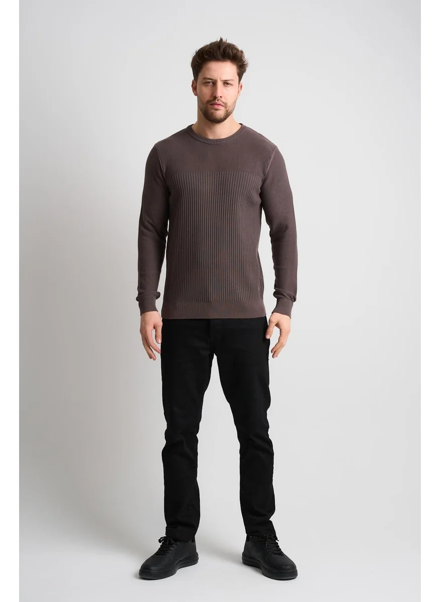 Alexander Gardi Textured Patterned Men's Knitwear Sweater
