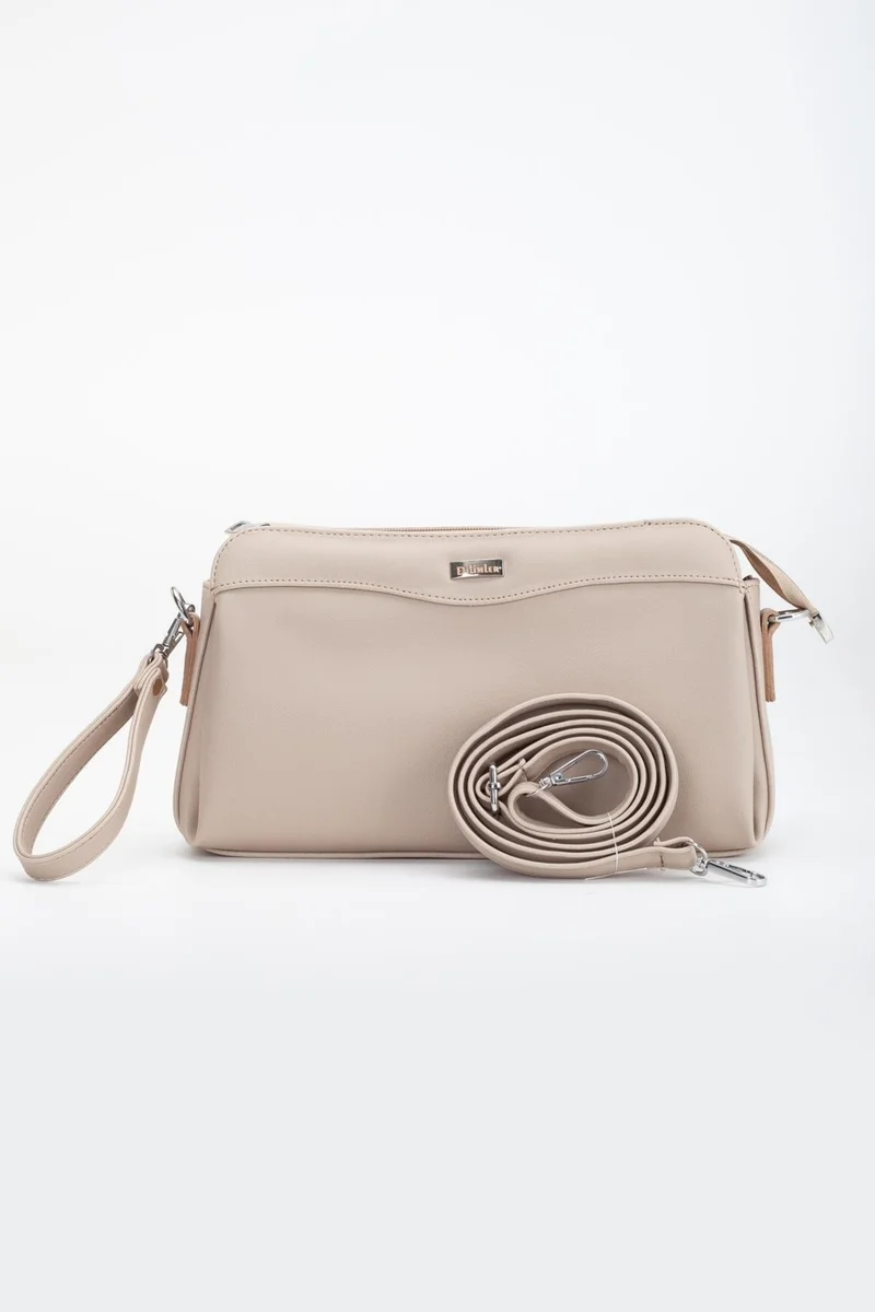 Dilimler Ayakkabı Women's Clutch Wallet Bag Mink 3 Compartment Long Short Strap