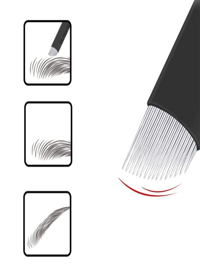 ibrow Microblading Blades 12CF 0.18mm, Nanoblades for Permenent Makeup in Sterile Packaging (Pack of 50 Blades) - Image 1