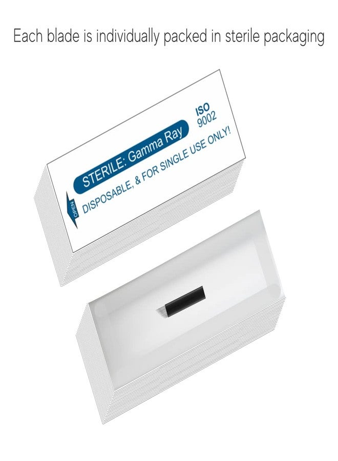 ibrow Microblading Blades 12CF 0.18mm, Nanoblades for Permenent Makeup in Sterile Packaging (Pack of 50 Blades) - Image 3