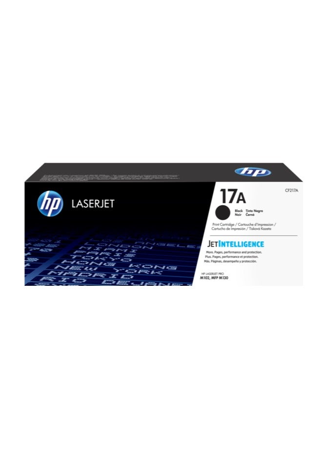 HPE ARUBA HP 17A Black Original LaserJet Toner Cartridge, CF217A - Image 1