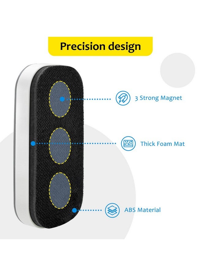 ماكتيك ممحاة مغناطيسية للمسح الجاف، ممحاة زجاجية، 2 حزمة ممحاة السبورة البيضاء للمسح الجاف، لوحة زجاجية، لوحة التقويم، اللوازم المكتبية والمدرسية - Image 2