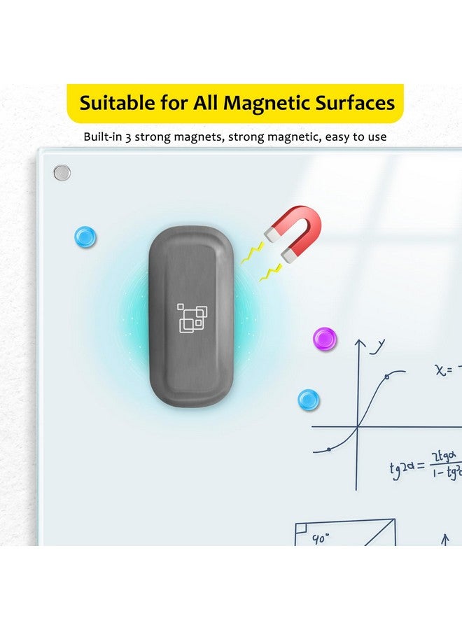 ماكتيك ممحاة مغناطيسية للمسح الجاف، ممحاة زجاجية، 2 حزمة ممحاة السبورة البيضاء للمسح الجاف، لوحة زجاجية، لوحة التقويم، اللوازم المكتبية والمدرسية - Image 3