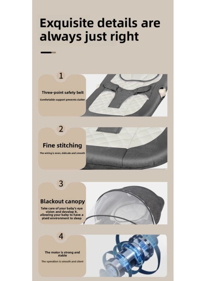 ORiTi كرسي هزاز للأطفال سرير هزاز مهد كرسي هزاز مهد مهد هزاز متعدد الوظائف - أخضر - Image 4