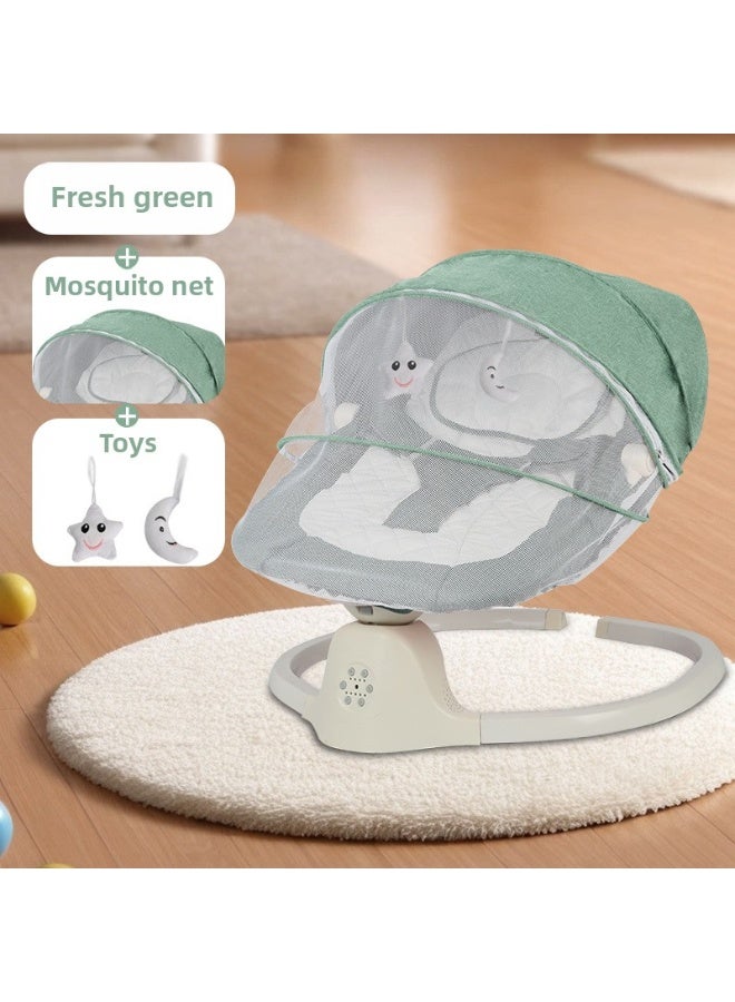 ORiTi كرسي هزاز للأطفال سرير هزاز مهد كرسي هزاز مهد مهد هزاز متعدد الوظائف - أخضر - Image 1