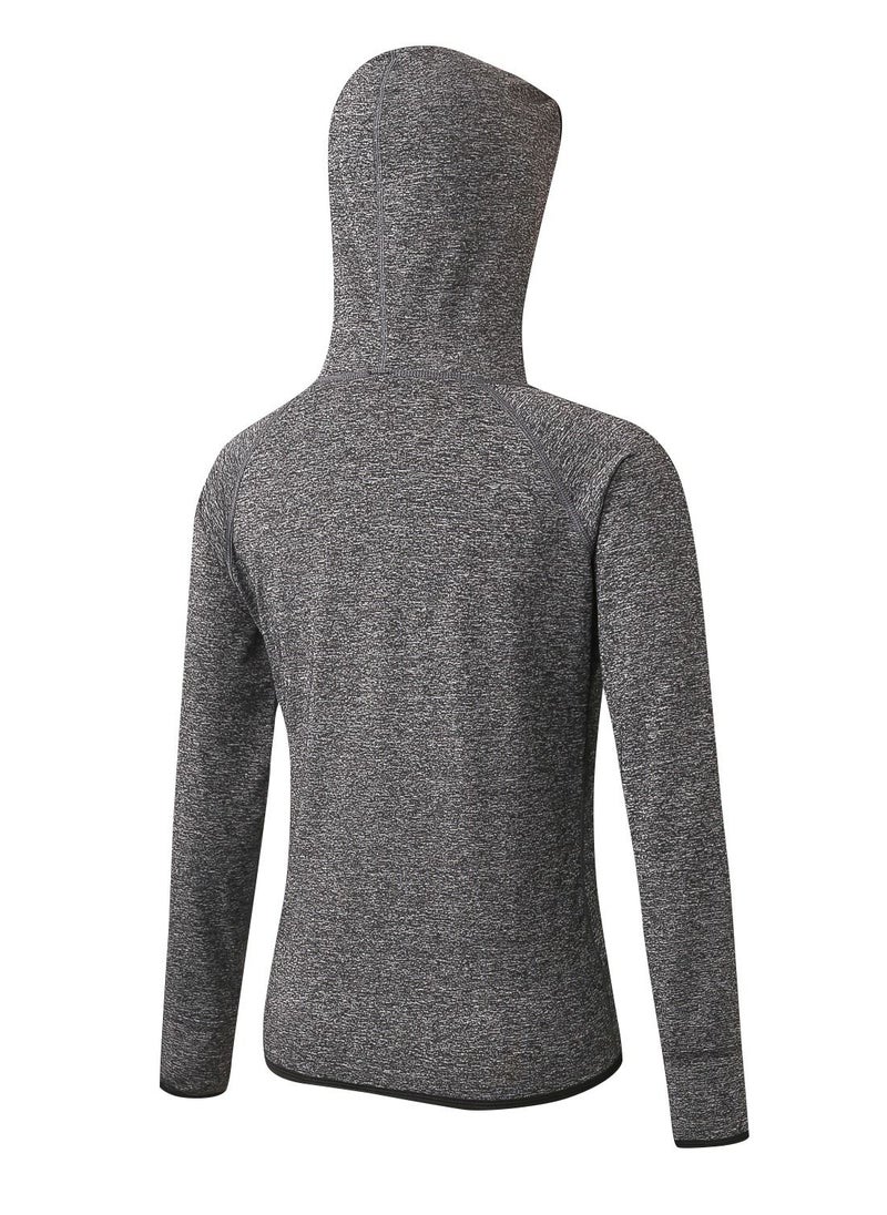 Generic Women Quick Dry Breathable Elastic Coat Grey  - Image 2