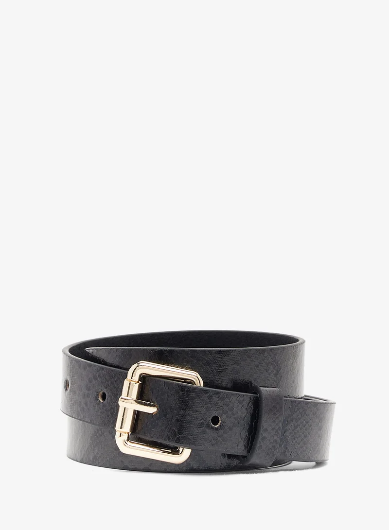 Ginger Golden Buckle Slim Belt