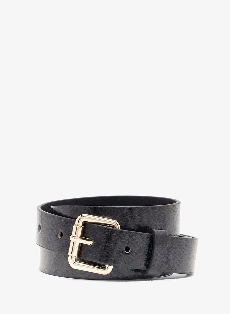 Ginger Golden Buckle Slim Belt - Image 1