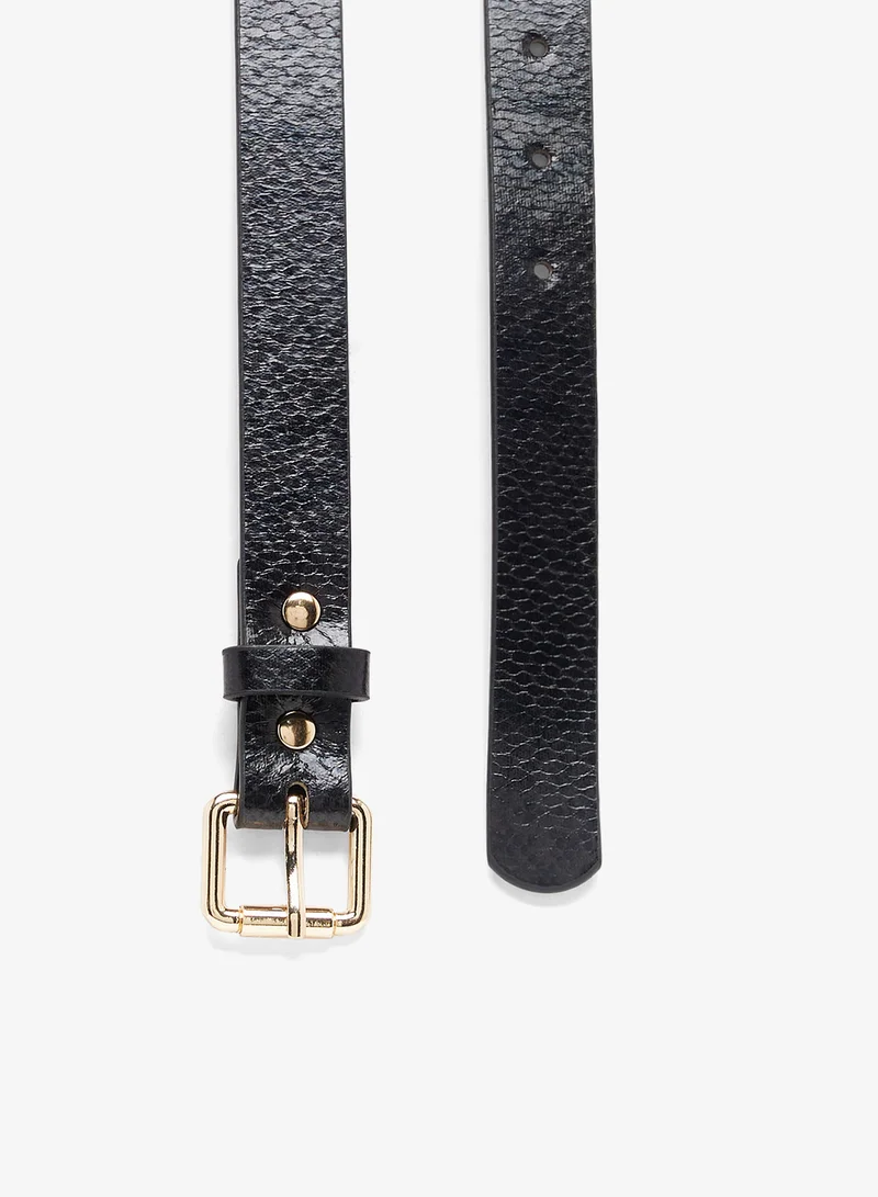 Ginger Golden Buckle Slim Belt