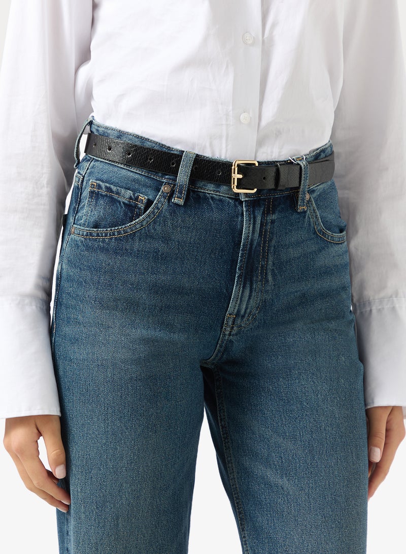 Ginger Golden Buckle Slim Belt - Image 3